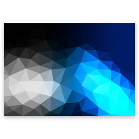 Поздравительная открытка с принтом Gray&Blue collection abstract в городе Новоалтайск, 100% бумага | плотность бумаги 280 г/м2, матовая, на обратной стороне линовка и место для марки
 | Тематика изображения на принте: abstraction | geometry | polygon | абстракция | геометрия | грань | краски | кубик | кубики | линии | мозаика | полигон | разноцветные | ребро | текстура | тени | узор