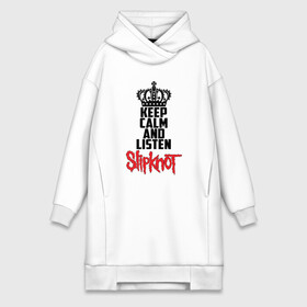 Платье-худи хлопок с принтом Keep calm and listen Slipknot в городе Новоалтайск,  |  | slipknot | альтернативный | грув | кори тейлор | крис фен | метал | музыка | ню | рок | слайпкнот | слипкнот | слипнот