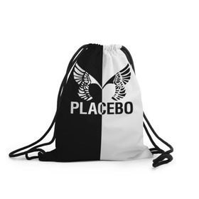 Рюкзак-мешок 3D с принтом Placebo в городе Новоалтайск, 100% полиэстер | плотность ткани — 200 г/м2, размер — 35 х 45 см; лямки — толстые шнурки, застежка на шнуровке, без карманов и подкладки | Тематика изображения на принте: placebo | альтернативный | инди | индирок | плацебо | рок