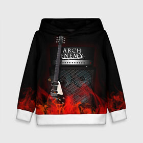 Детская толстовка 3D с принтом Arch Enemy в городе Новоалтайск, 100% полиэстер | двухслойный капюшон со шнурком для регулировки, мягкие манжеты на рукавах и по низу толстовки, спереди карман-кенгуру с мягким внутренним слоем | arch enemy | logo | metal | music | rock | лого | логотип | метал | музыка | рок