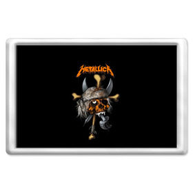 Магнит 45*70 с принтом Metallica в городе Новоалтайск, Пластик | Размер: 78*52 мм; Размер печати: 70*45 | 