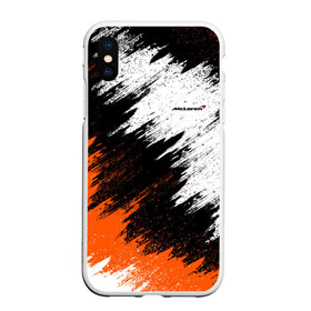 Чехол для iPhone XS Max матовый с принтом McLaren в городе Новоалтайск, Силикон | Область печати: задняя сторона чехла, без боковых панелей | car | mclaren | race | авто | гонки | краска | макларен | марка | машина