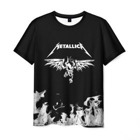 Мужская футболка 3D с принтом Metallica в городе Новоалтайск, 100% полиэфир | прямой крой, круглый вырез горловины, длина до линии бедер | metallica | группа | джеймс хэтфилд | кирк хэмметт | ларс ульрих | метал | металика | металлика | миталика | музыка | роберт трухильо | рок | трэш | трэшметал | хард | хардрок | хеви | хевиметал