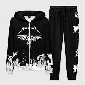 Мужской костюм 3D с принтом Metallica в городе Новоалтайск, 100% полиэстер | Манжеты и пояс оформлены тканевой резинкой, двухслойный капюшон со шнурком для регулировки, карманы спереди | metallica | группа | джеймс хэтфилд | кирк хэмметт | ларс ульрих | метал | металика | металлика | миталика | музыка | роберт трухильо | рок | трэш | трэшметал | хард | хардрок | хеви | хевиметал