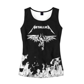 Женская майка 3D с принтом Metallica в городе Новоалтайск, 100% полиэстер | круглая горловина, прямой силуэт, длина до линии бедра | metallica | группа | джеймс хэтфилд | кирк хэмметт | ларс ульрих | метал | металика | металлика | миталика | музыка | роберт трухильо | рок | трэш | трэшметал | хард | хардрок | хеви | хевиметал