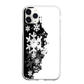 Чехол для iPhone 11 Pro Max матовый с принтом Снежные узоры в городе Новоалтайск, Силикон |  | Тематика изображения на принте: black | christmas | new year | pattern | white | абстракция | зима | новый год | рождество | снег | снежинки | узор | черно белые