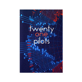 Обложка для паспорта матовая кожа с принтом TWENTY ONE PILOTS MUSIC LIFE в городе Новоалтайск, натуральная матовая кожа | размер 19,3 х 13,7 см; прозрачные пластиковые крепления | rock | t.o.p. | top | twenty one pilots | рок