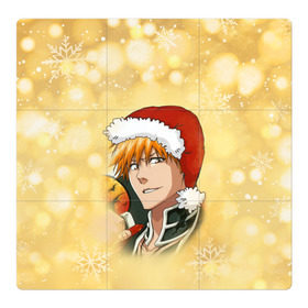 Магнитный плакат 3Х3 с принтом Happy New Bleach! в городе Новоалтайск, Полимерный материал с магнитным слоем | 9 деталей размером 9*9 см | Тематика изображения на принте: bleach | блич | ичиго | куросаки ичиго