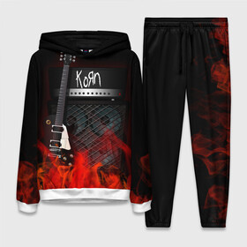 Женский костюм 3D (с толстовкой) с принтом Korn в городе Новоалтайск,  |  | korn | logo | metal | music | rock | лого | логотип | метал | музыка | рок