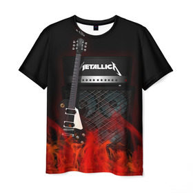 Мужская футболка 3D с принтом Metallica в городе Новоалтайск, 100% полиэфир | прямой крой, круглый вырез горловины, длина до линии бедер | logo | metal | metallica | music | rock | лого | логотип | метал | металика | металлика | музыка | рок