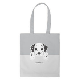 Сумка 3D повседневная с принтом Dalmatian Puppy в городе Новоалтайск, 100% полиэстер | Плотность: 200 г/м2; Размер: 34×35 см; Высота лямок: 30 см | далматин | далматинец | домашние животные | пес | песик | собака | собачка | терьер | шпиц