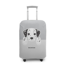 Чехол для чемодана 3D с принтом Dalmatian Puppy в городе Новоалтайск, 86% полиэфир, 14% спандекс | двустороннее нанесение принта, прорези для ручек и колес | далматин | далматинец | домашние животные | пес | песик | собака | собачка | терьер | шпиц