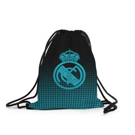 Рюкзак-мешок 3D с принтом Real Madrid 2018 Original в городе Новоалтайск, 100% полиэстер | плотность ткани — 200 г/м2, размер — 35 х 45 см; лямки — толстые шнурки, застежка на шнуровке, без карманов и подкладки | Тематика изображения на принте: emirates | fc | real madrid | геометрия | реал мадрид | футбольный клуб | эмблема