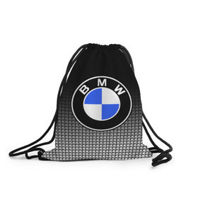 Рюкзак-мешок 3D с принтом BMW 2018 Black and White IV в городе Новоалтайск, 100% полиэстер | плотность ткани — 200 г/м2, размер — 35 х 45 см; лямки — толстые шнурки, застежка на шнуровке, без карманов и подкладки | Тематика изображения на принте: bmw | автомобильные | бмв | машины