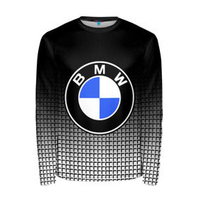 Мужской лонгслив 3D с принтом BMW 2018 Black and White IV в городе Новоалтайск, 100% полиэстер | длинные рукава, круглый вырез горловины, полуприлегающий силуэт | bmw | автомобильные | бмв | машины