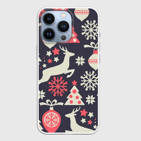 Чехол для iPhone 13 Pro с принтом Зимние фантазии в городе Новоалтайск,  |  | Тематика изображения на принте: елка | елочные игрушки | новый год | олень | снег | снежинки