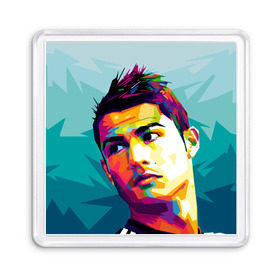 Магнит 55*55 с принтом Cristiano Ronaldo в городе Новоалтайск, Пластик | Размер: 65*65 мм; Размер печати: 55*55 мм | криштиану | реал мадрид | роналду