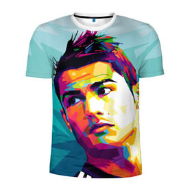 Мужская футболка 3D спортивная с принтом Cristiano Ronaldo в городе Новоалтайск, 100% полиэстер с улучшенными характеристиками | приталенный силуэт, круглая горловина, широкие плечи, сужается к линии бедра | Тематика изображения на принте: криштиану | реал мадрид | роналду