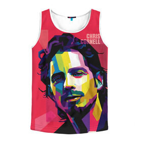 Мужская майка 3D с принтом Chris Cornell в городе Новоалтайск, 100% полиэстер | круглая горловина, приталенный силуэт, длина до линии бедра. Пройма и горловина окантованы тонкой бейкой | audioslave | chris cornell | soundgarden | temple of the dog | автор | альт рок | альтернативный мета | американский | банджоист | барабанщик | вашингтон | вокалист | гитарист | гранж | группа | исполнитель | композитор
