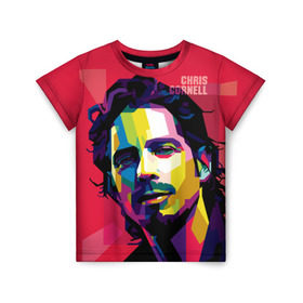 Детская футболка 3D с принтом Chris Cornell в городе Новоалтайск, 100% гипоаллергенный полиэфир | прямой крой, круглый вырез горловины, длина до линии бедер, чуть спущенное плечо, ткань немного тянется | audioslave | chris cornell | soundgarden | temple of the dog | автор | альт рок | альтернативный мета | американский | банджоист | барабанщик | вашингтон | вокалист | гитарист | гранж | группа | исполнитель | композитор
