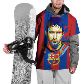 Накидка на куртку 3D с принтом Lionel Messi в городе Новоалтайск, 100% полиэстер |  | barcelona | lionel | messi | барселона | лионель | месси | поп арт