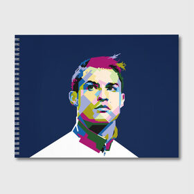 Альбом для рисования с принтом Cristiano Ronaldo в городе Новоалтайск, 100% бумага
 | матовая бумага, плотность 200 мг. | криштиану | реал мадрид | роналду