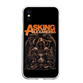 Чехол для iPhone XS Max матовый с принтом Asking Alexandria в городе Новоалтайск, Силикон | Область печати: задняя сторона чехла, без боковых панелей | askalexandria | askingalexandria | hardcore | metal | metalcore | александрия | альтернатива | аск | аскинг | метал | скелет | хэви | череп