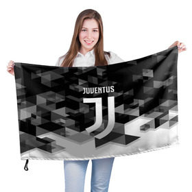 Флаг 3D с принтом Juventus 2018 Geometry Sport в городе Новоалтайск, 100% полиэстер | плотность ткани — 95 г/м2, размер — 67 х 109 см. Принт наносится с одной стороны | Тематика изображения на принте: juventus | спорт | спортивные | футбол | футбольный клуб | ювентус