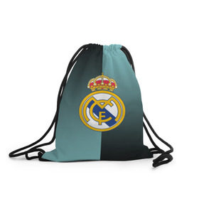 Рюкзак-мешок 3D с принтом Real Madrid 2018 Reverse в городе Новоалтайск, 100% полиэстер | плотность ткани — 200 г/м2, размер — 35 х 45 см; лямки — толстые шнурки, застежка на шнуровке, без карманов и подкладки | Тематика изображения на принте: emirates | fc | real madrid | реал мадрид | футбольный клуб | эмблема