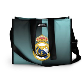 Сумка-шоппер 3D с принтом Real Madrid 2018 Reverse в городе Новоалтайск, 100% полиэстер | застегивается на металлическую кнопку; внутренний карман застегивается на молнию. Стенки укреплены специальным мягким материалом, чтобы защитить содержимое от несильных ударов
 | emirates | fc | real madrid | реал мадрид | футбольный клуб | эмблема