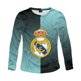 Женский лонгслив 3D с принтом Real Madrid 2018 Reverse в городе Новоалтайск, 100% полиэстер | длинные рукава, круглый вырез горловины, полуприлегающий силуэт | emirates | fc | real madrid | реал мадрид | футбольный клуб | эмблема