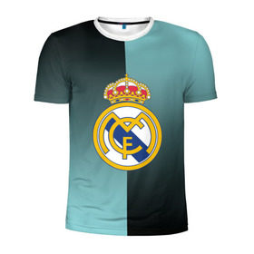 Мужская футболка 3D спортивная с принтом Real Madrid 2018 Reverse в городе Новоалтайск, 100% полиэстер с улучшенными характеристиками | приталенный силуэт, круглая горловина, широкие плечи, сужается к линии бедра | emirates | fc | real madrid | реал мадрид | футбольный клуб | эмблема