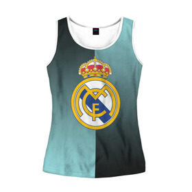Женская майка 3D с принтом Real Madrid 2018 Reverse в городе Новоалтайск, 100% полиэстер | круглая горловина, прямой силуэт, длина до линии бедра | emirates | fc | real madrid | реал мадрид | футбольный клуб | эмблема