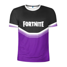 Мужская футболка 3D спортивная с принтом FORTNITE в городе Новоалтайск, 100% полиэстер с улучшенными характеристиками | приталенный силуэт, круглая горловина, широкие плечи, сужается к линии бедра | battle | battle royal | fortnite | royal | боевик | игры | логотип | фиолетовый