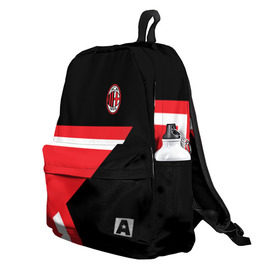 Рюкзак 3D с принтом AC MILAN STAR в городе Новоалтайск, 100% полиэстер | лямки с регулируемой длиной, сверху петелька, чтобы рюкзак можно было повесить на вешалку. Основное отделение закрывается на молнию, как и внешний карман. Внутри два дополнительных кармана, один из которых закрывается на молнию. По бокам два дополнительных кармашка | fc | milan | милан | спорт | спортивные | фк | футбол | футбольный клуб