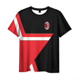 Мужская футболка 3D с принтом AC MILAN STAR в городе Новоалтайск, 100% полиэфир | прямой крой, круглый вырез горловины, длина до линии бедер | fc | milan | милан | спорт | спортивные | фк | футбол | футбольный клуб