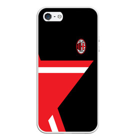 Чехол для iPhone 5/5S матовый с принтом AC MILAN STAR в городе Новоалтайск, Силикон | Область печати: задняя сторона чехла, без боковых панелей | fc | milan | милан | спорт | спортивные | фк | футбол | футбольный клуб