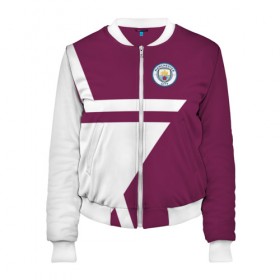 Женский бомбер 3D с принтом F.C.M.C. 2018 STAR в городе Новоалтайск, 100% полиэстер | застегивается на молнию, по бокам два кармана без застежек, мягкие манжеты, по низу бомбера и на воротнике — эластичная резинка | fc | manchester city | манчестер сити | спорт | спортивные | фк | футбол | футбольный клуб