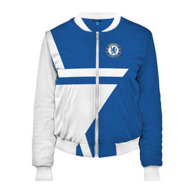 Женский бомбер 3D с принтом CHELSEA STAR в городе Новоалтайск, 100% полиэстер | застегивается на молнию, по бокам два кармана без застежек, мягкие манжеты, по низу бомбера и на воротнике — эластичная резинка | chelsea | fc | спорт | спортивные | фк | футбол | футбольный клуб | челси