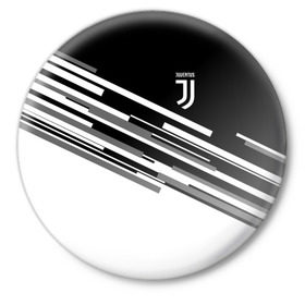 Значок с принтом Juventus 2018 Line в городе Новоалтайск,  металл | круглая форма, металлическая застежка в виде булавки | fly emirates | juventus | ronaldo | клуб | линии | мода | модные | мяч | реал мадрид | спорт | спортивные | стиль | футбол | футбольный клуб | экстрим | эмблема | ювентус