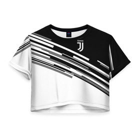 Женская футболка 3D укороченная с принтом Juventus 2018 Line в городе Новоалтайск, 100% полиэстер | круглая горловина, длина футболки до линии талии, рукава с отворотами | fly emirates | juventus | ronaldo | клуб | линии | мода | модные | мяч | реал мадрид | спорт | спортивные | стиль | футбол | футбольный клуб | экстрим | эмблема | ювентус