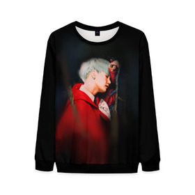 Мужской свитшот 3D с принтом Suga_BTS в городе Новоалтайск, 100% полиэстер с мягким внутренним слоем | круглый вырез горловины, мягкая резинка на манжетах и поясе, свободная посадка по фигуре | bangtan boys | bts | bts army | бантаны бтс