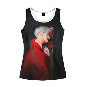 Женская майка 3D с принтом Suga_BTS в городе Новоалтайск, 100% полиэстер | круглая горловина, прямой силуэт, длина до линии бедра | bangtan boys | bts | bts army | бантаны бтс