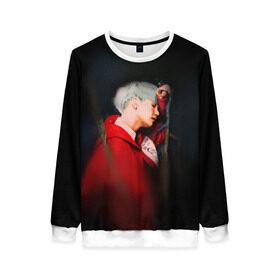 Женский свитшот 3D с принтом Suga_BTS в городе Новоалтайск, 100% полиэстер с мягким внутренним слоем | круглый вырез горловины, мягкая резинка на манжетах и поясе, свободная посадка по фигуре | bangtan boys | bts | bts army | бантаны бтс