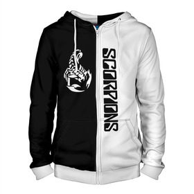 Мужская толстовка 3D на молнии с принтом Scorpions в городе Новоалтайск, 100% полиэстер | длина до линии бедра, манжеты и пояс оформлены мягкой тканевой резинкой, двухслойный капюшон со шнурком для регулировки, спереди молния, по бокам два кармана | scorpions | группа | скорпионс | хард | хардрок