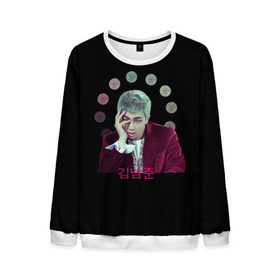Мужской свитшот 3D с принтом BTS_namjoon в городе Новоалтайск, 100% полиэстер с мягким внутренним слоем | круглый вырез горловины, мягкая резинка на манжетах и поясе, свободная посадка по фигуре | bangtan boys | bts | бантаны бтс