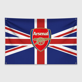 Флаг-баннер с принтом FC Arsenal в городе Новоалтайск, 100% полиэстер | размер 67 х 109 см, плотность ткани — 95 г/м2; по краям флага есть четыре люверса для крепления | arsenal | england | football | logo | sport | англия | арсенал | арт | лига | лого | спорт | текстура | фк | флаг | футбол | футбольный клуб | эмблема