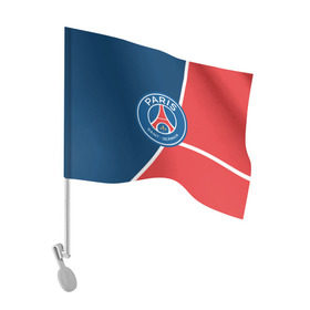 Флаг для автомобиля с принтом PSG LOGO в городе Новоалтайск, 100% полиэстер | Размер: 30*21 см | fc | fly emirates | paris | psg | лого | париж | псж | спорт | спортивные | фк | футбольный клуб