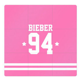 Магнитный плакат 3Х3 с принтом Bieber Team Pink в городе Новоалтайск, Полимерный материал с магнитным слоем | 9 деталей размером 9*9 см | bieber | justin bieber | бибер | джастин бибер