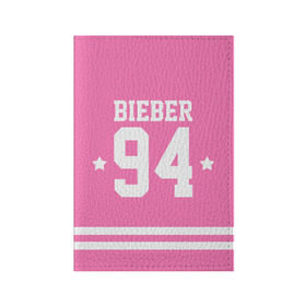 Обложка для паспорта матовая кожа с принтом Bieber Team Pink в городе Новоалтайск, натуральная матовая кожа | размер 19,3 х 13,7 см; прозрачные пластиковые крепления | bieber | justin bieber | бибер | джастин бибер